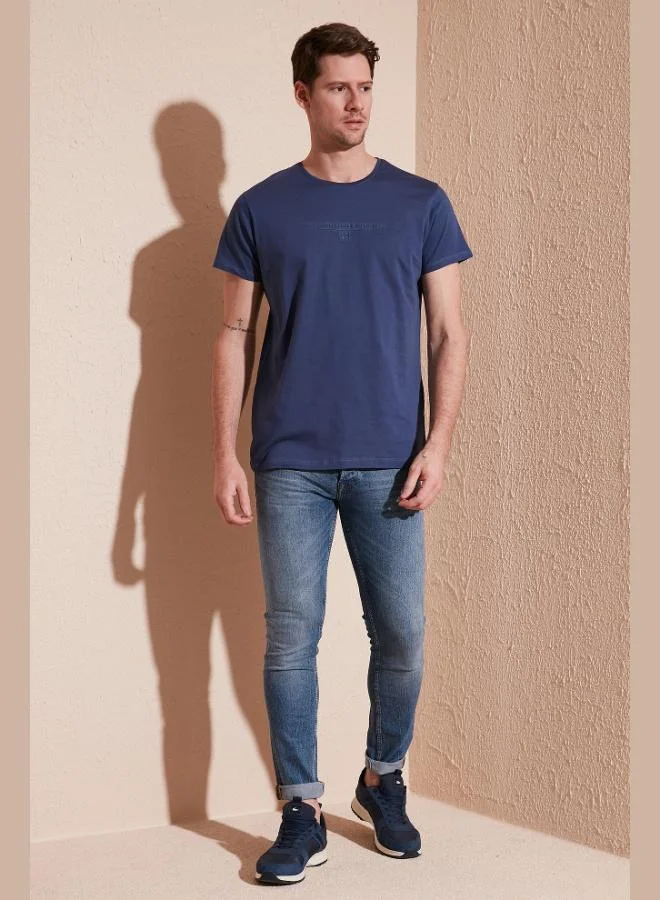 Buratti  Buratti Cotton Slim Fit Crew Neck T-Shirt Men's T-SHIRT 541TACTICAL for Men | Best Price UAE