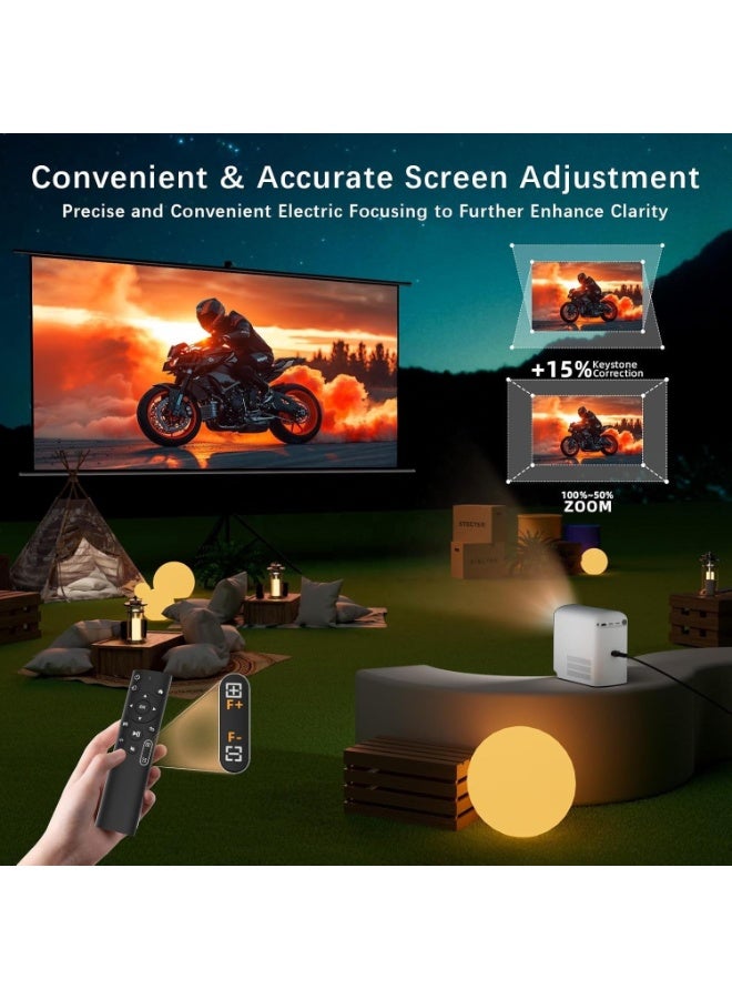 Lacoz جهاز عرض ذكي محمول خارجي مع دعم 1080p Full HD و WiFi 6 وتركيز تلقائي ELC - Image 5