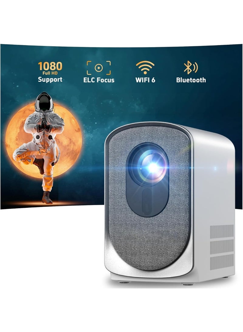 Lacoz جهاز عرض ذكي محمول خارجي مع دعم 1080p Full HD و WiFi 6 وتركيز تلقائي ELC - Image 2