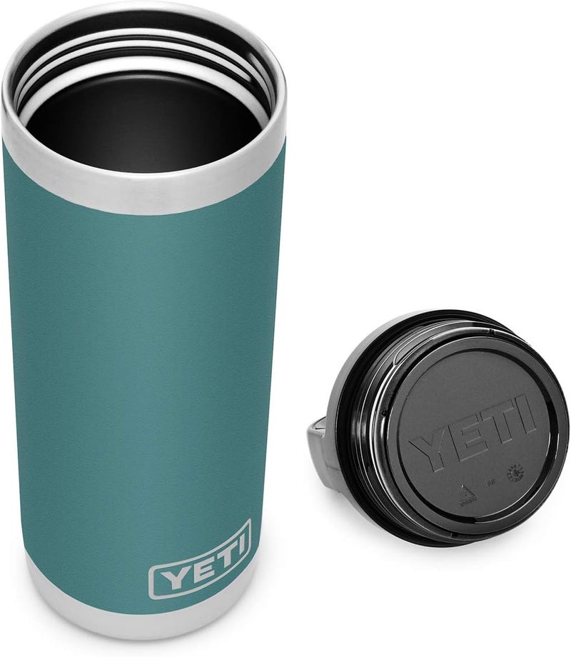 Rambler 18 oz Bottle, Vacuum Insulated, Stainless Steel with TripleHaul Cap, River Green