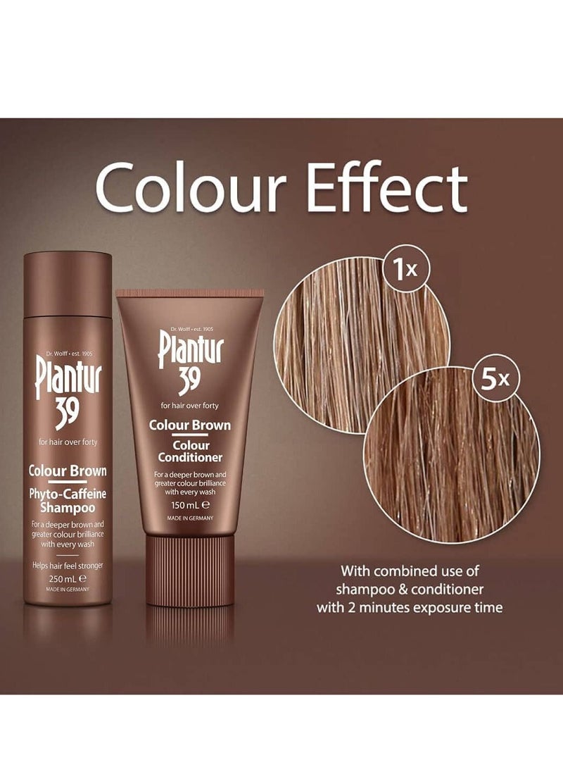 Plantur 39 - Phyto-Caffeine 250ml Shampoo and 150ml Color Conditioner Set for Women Designed for Brown Hair Conceal Hairline Prevents and Reduces Hair Loss Made in Germany - Image 1
