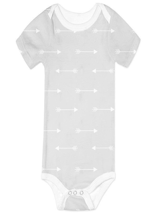 BaeBae Goods Grey/White Triangles Short Sleeve Onesies Set (3-6 Months) - Image 4