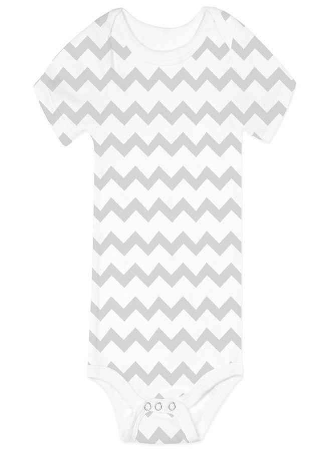 BaeBae Goods Grey/White Triangles Short Sleeve Onesies Set (3-6 Months) - Image 5