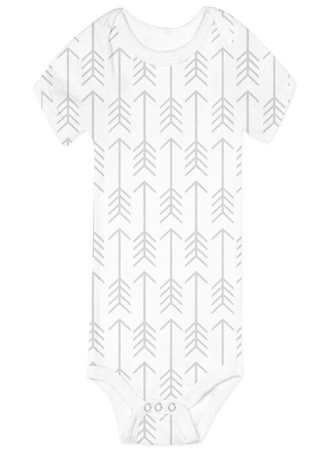 BaeBae Goods Grey/White Triangles Short Sleeve Onesies Set (3-6 Months) - Image 3