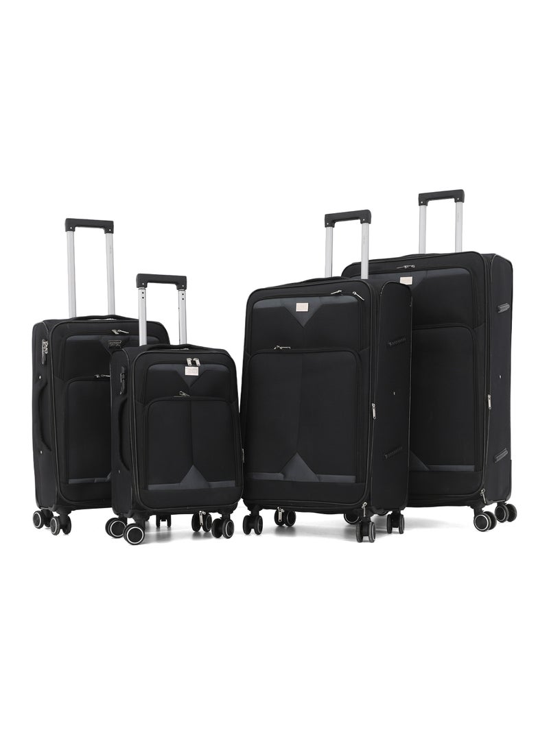 CAPITAL 4-Piece Soft Luggage Set | 20", 24", 28" & 32" Travel Suitcase Set | Lightweight Softside Trolley Bags | 360° Spinner Wheels | Durable Fabric | Telescopic Handle - Image 1