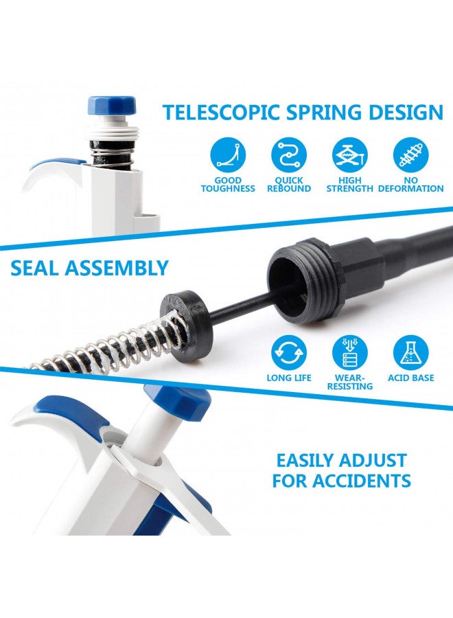 FOUR E'S SCIENTIFIC FOUR E'S SCIENTIFIC 0.5-10 uL Single-Channel Pipette Adjustable Variable Volume Micropipette High Accurate Pipettor for Laboratory, School - Image 2