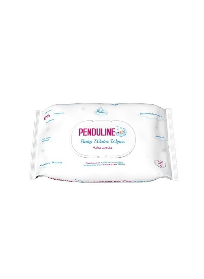 PENDULINE Baby Wet Wipes for Newborns, Suitable for Sensitive Skin, Alcohol-Free, Fragrance-Free, and Paraben-Free – Pack of 70 Wipes - Image 1