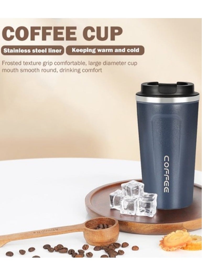 مج و ترمس حراري أصلي بسعة 500 مل، زجاجة حرارية ، ترمس شاي وقهوة يحافظ على الحرارة معزول بتفريغ الهواء من الستانلس ستيل 304، مناسب للسفر والمشروبات الساخنة والباردة، ومثالي للأطفال والرضع. يتميز بتصميم مقاوم للتسرب ويعتبر هدية رائعة للاستخدام في الهواء الطلق، المكتب، المنزل، والرياضة مج قهوة و نسكافيه وكابتشينو وشاي - مج مناسب لمسند السيارة - مج كوفي- عازل بجدار مزدوج من الستانلس ستيل وغطاء قابل للطي للحفاظ على المشروبات باردة وساخنة - كوب حراري معزول بتفريغ الهواء من الستانلس ستيل بجدار مزدوج للشاي والقهوة والسفر مع غطاء قلاب للمشروبات الساخنة والباردة لمدة 6 ساعات - فلاسك حراري - Image 3