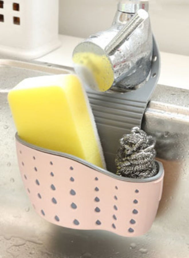 Kitchen Sink Shelf, Sink Storage Basket, Soap Sponge Drain Rack Holder - Image 2