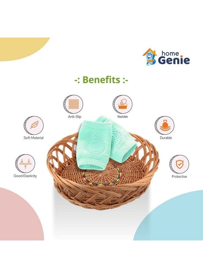 HOME GENIE Baby Crawling Anti Slip Knee Protectors Unisex Toddlers Kneepads Soft Breathable Comfortable Knee Cap For Every Season (6 24 Months) (Neon Green)  - Image 5