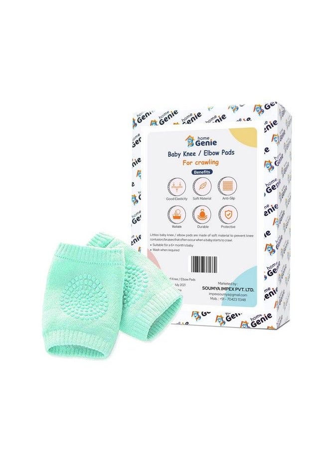 HOME GENIE Baby Crawling Anti Slip Knee Protectors Unisex Toddlers Kneepads Soft Breathable Comfortable Knee Cap For Every Season (6 24 Months) (Neon Green)  - Image 3