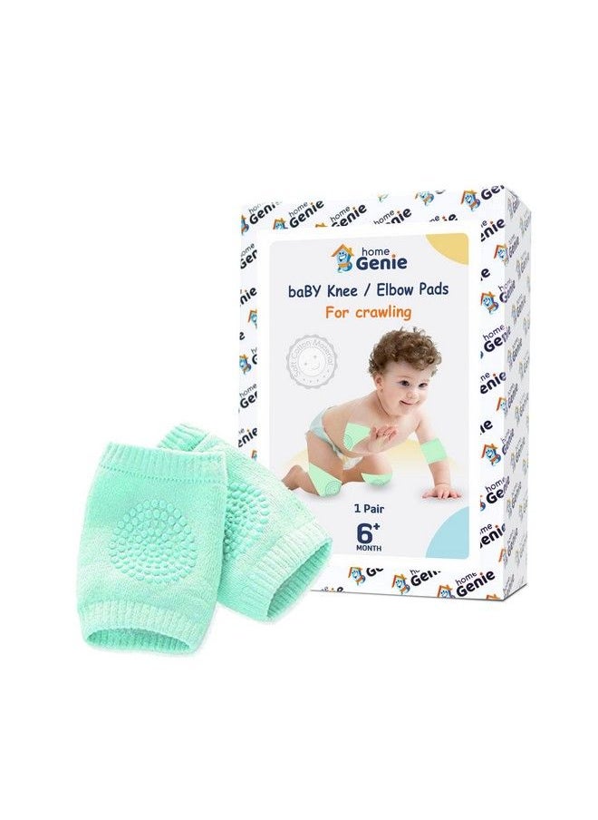 HOME GENIE Baby Crawling Anti Slip Knee Protectors Unisex Toddlers Kneepads Soft Breathable Comfortable Knee Cap For Every Season (6 24 Months) (Neon Green)  - Image 1