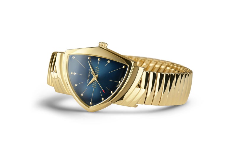 Hamilton Ventura Quartz Men's Watch, 32mm x 50mm Stainless Steel Case, Swiss Made, Blue Dial Analog Wrist Watch for Men, 50m Waterproof, Mineral Crystal, Stainless Steel Strap - Image 2