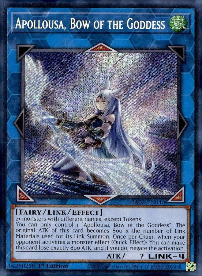 Apollousa, Bow of The Goddess (Alternate Art) (Secret Rare) - RA02-EN040 - Secret Rare - 1st Edition