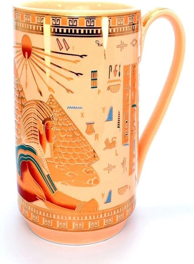 immatgar pharaonic tea and coffee mug ancient Egyptian souvenirs gifts for women from Egypt (Sphinx - Simon - 350MM)