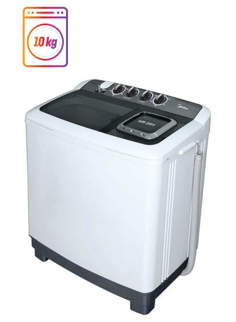 Midea Twin Tub Washer With Air-Dry Function 10 kg 85.47 W TW100ADN/TW100ADNB Black/White - Image 1