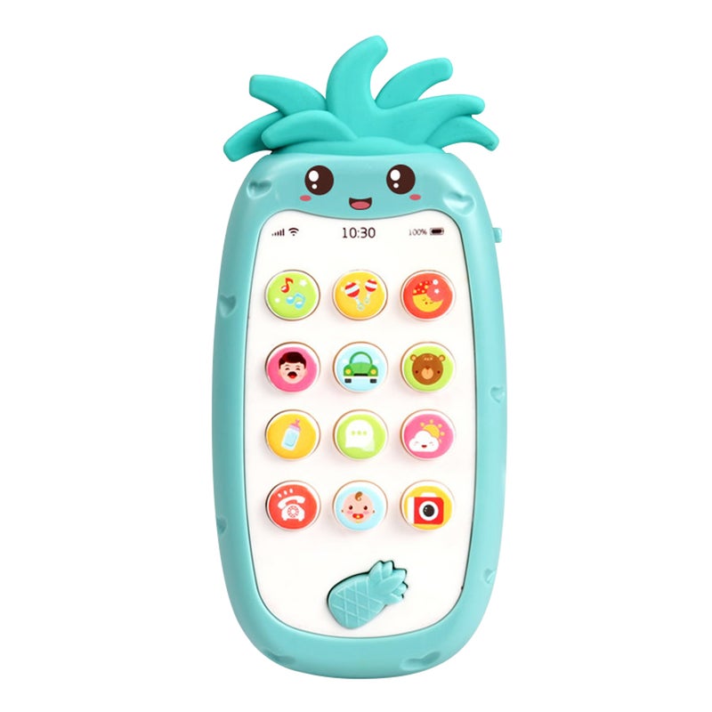 Mobile Phone Toy with Light Music & Sounds Silicone Teether Baby Multifunctional Smartphone Toy for Babies  Infants Toddlers 6 Months + - Image 1