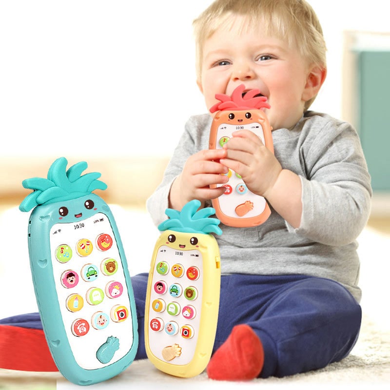 Mobile Phone Toy with Light Music & Sounds Silicone Teether Baby Multifunctional Smartphone Toy for Babies  Infants Toddlers 6 Months + - Image 4