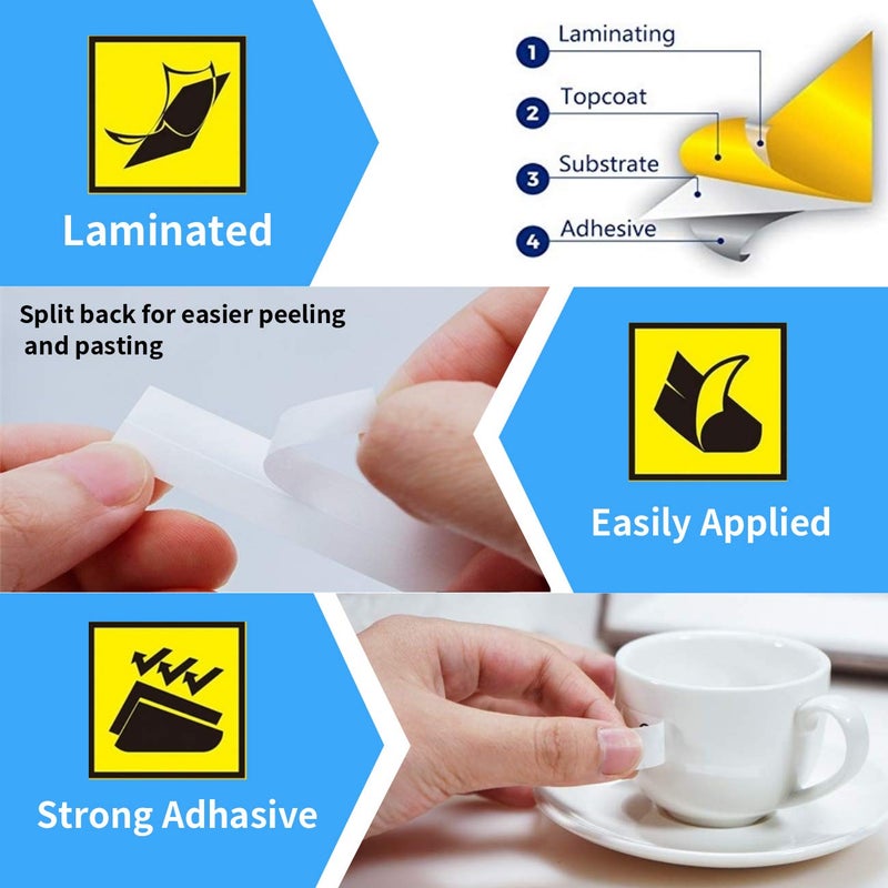 LabelPros شريط ملصقات بديل متوافق لطابعة Brother P Touch TZe 12mm 0.47 بوصة (أسود على أبيض/برتقالي/شفاف/أحمر/أزرق/أصفر/أخضر) لطابعة الملصقات P Touch PT-D210 H110 D400، مغلف، 8 عبوات - Image 5