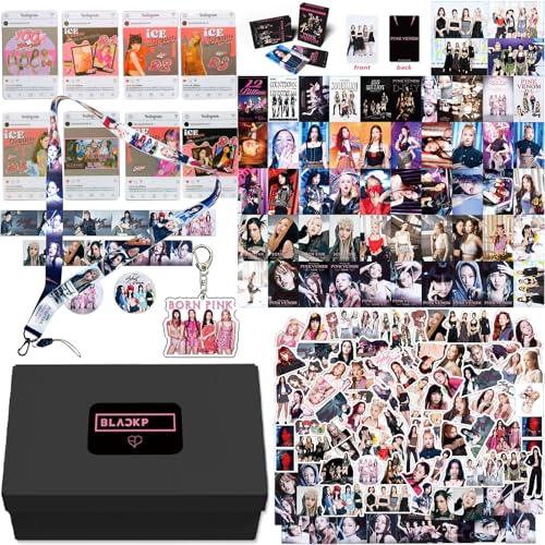 KPOPBP 159 Pcs Born Pink Album Gift Box Set Blink Fans Gift Merchandise Photocards Birthdays Party Decorations Kpop Lanyard Stickers - Image 1