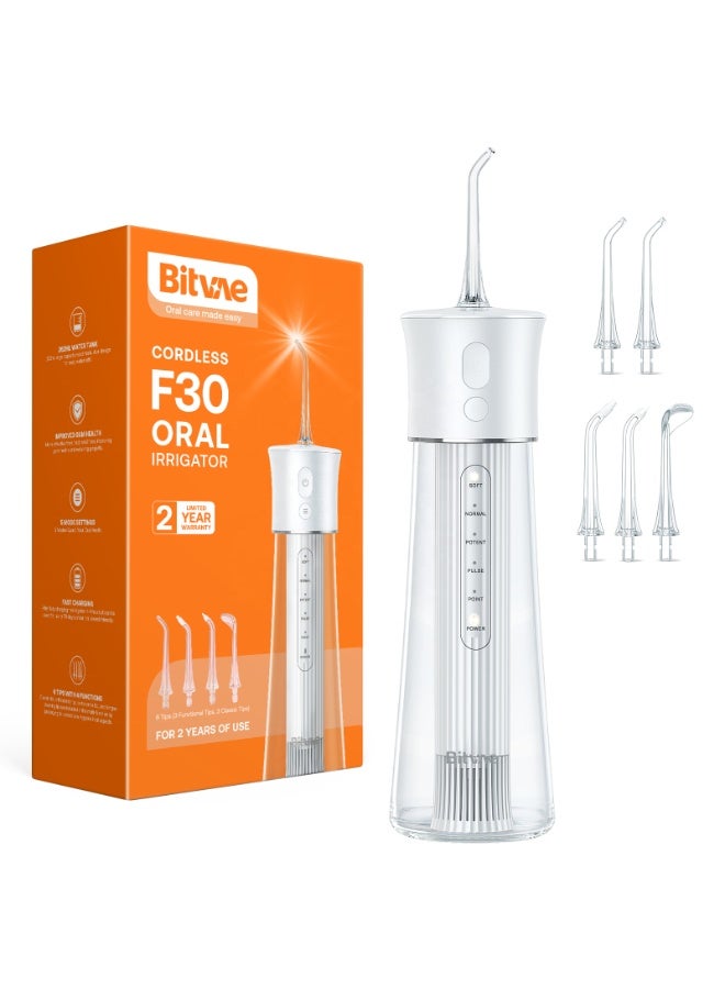 Bitvae F30 Cordless Dental Water Flosser for Teeth Picks Best for Braces and Deep Cleaning