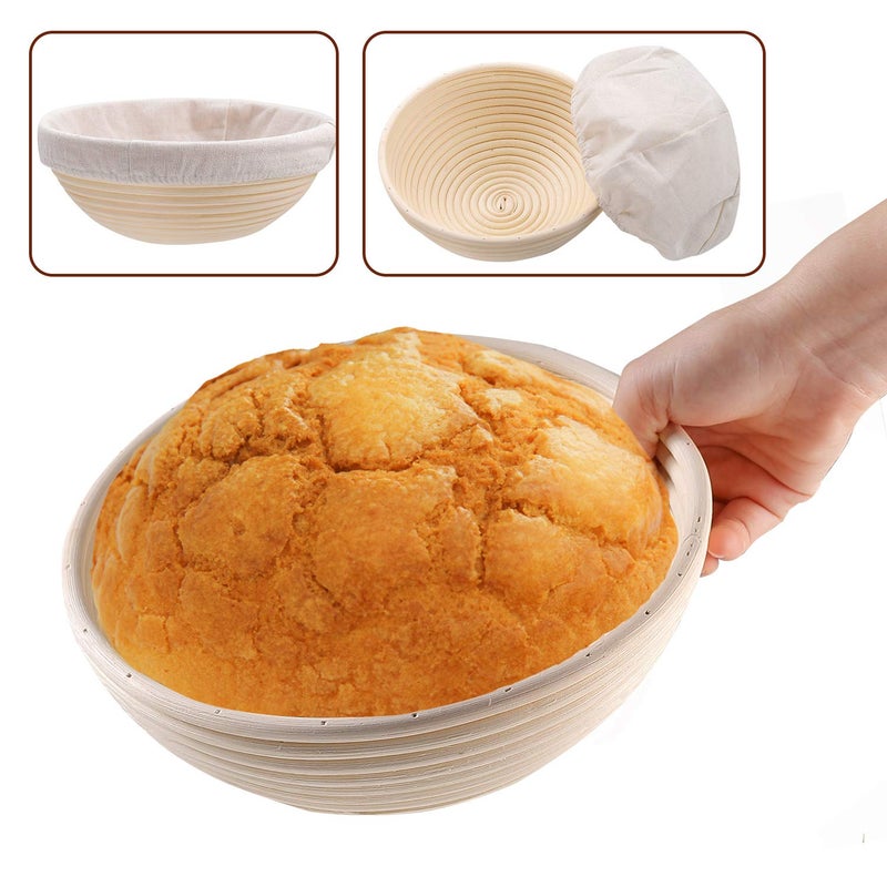 Wwyybfk Banneton Bread Proofing Basket Sourdough Bread Baking Supplies 9"" Sourdough Bread Proofing Basket Baking Set - Image 5