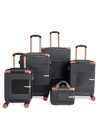 LIMRA Luggage set 5 pieces travel Bags with a distinctive design from limra black
