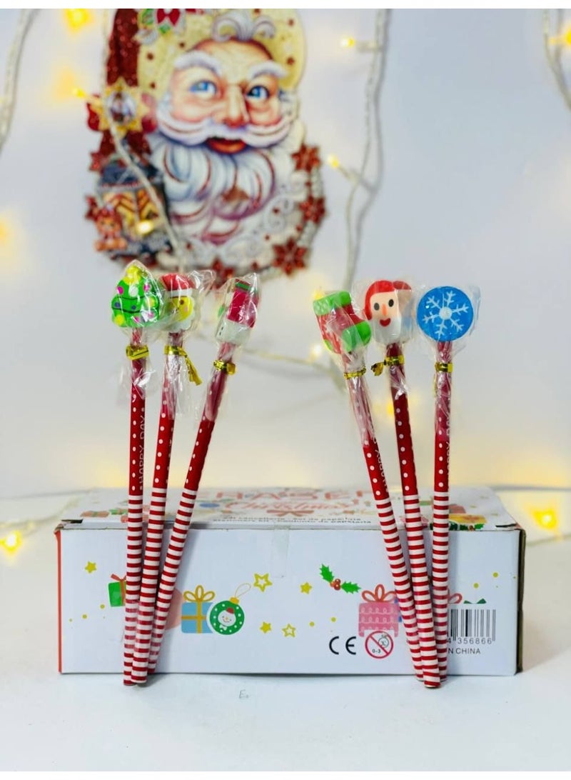 Christmas Pencil Pastel in Different Christmas Shapes, 5 Pieces - Image 2