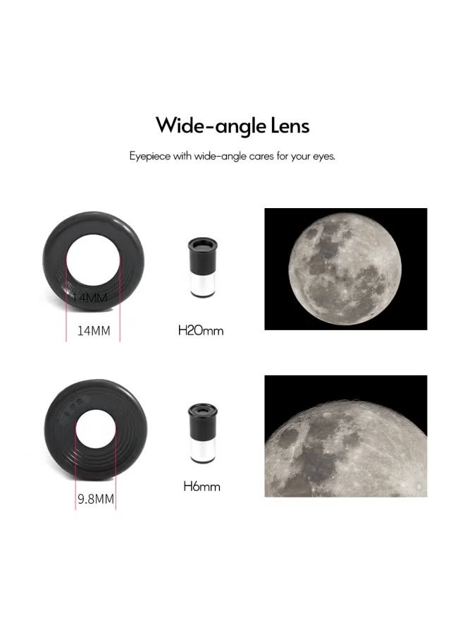 يلا جوي تلسكوب فلكي، تكبير 90 ضعفًا مع عدستين للعين، حامل ثلاثي من الألومنيوم، مراقبة النجوم للمبتدئين - Image 3