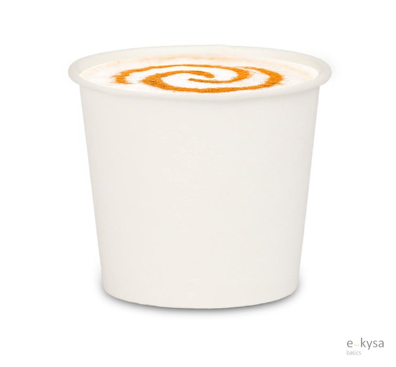 e kysa basics ekysa Basics Paper Disposable Tea/Coffee Cups – 100 ml, Eco-Friendly, Leak-Resistant, for Hot Beverages, White, Pack of 100 - Image 4