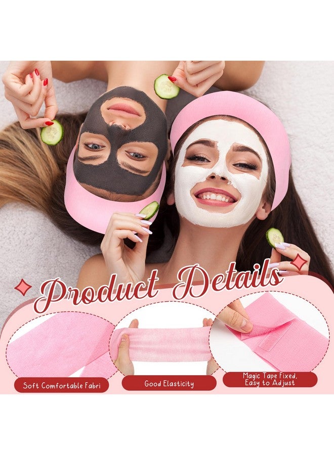 چوينت عصابات رأس للوجه للاستخدام مرة واحدة من جوينتي، 300 قطعة، عصابة رأس وردية للوجه قابلة للتمدد غير منسوجة، عصابة رأس ناعمة للعناية بالبشرة والمكياج مع إغلاق مريح للنساء، رياضة اليوغا، صالون الاستحمام - Image 3