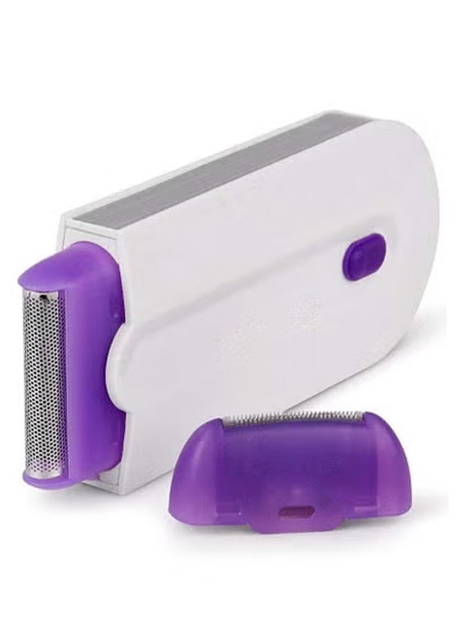 Generic Rechargeable Finishing Touch Hair Remover – Instant Painless Facial & Body Hair Removal Trimmer for Women and Men, Safe for All Skin Types – Compact, Portable Shaver (White, 1Pc)  - Image 3