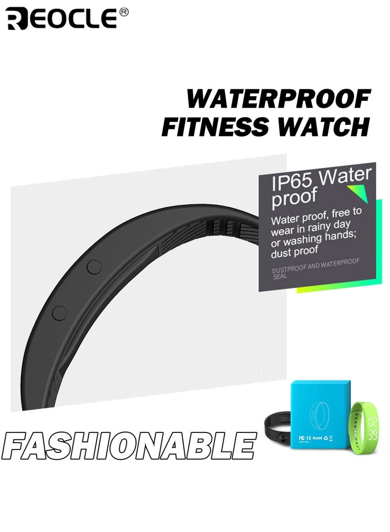 REOCLE Children's Multifunctional Electronic Watch with Alarm Clock Pedometer Timer and Luminous Display Sports Watch with Wrist Strap for Any Occasion Ideal Gift for Child - Image 4