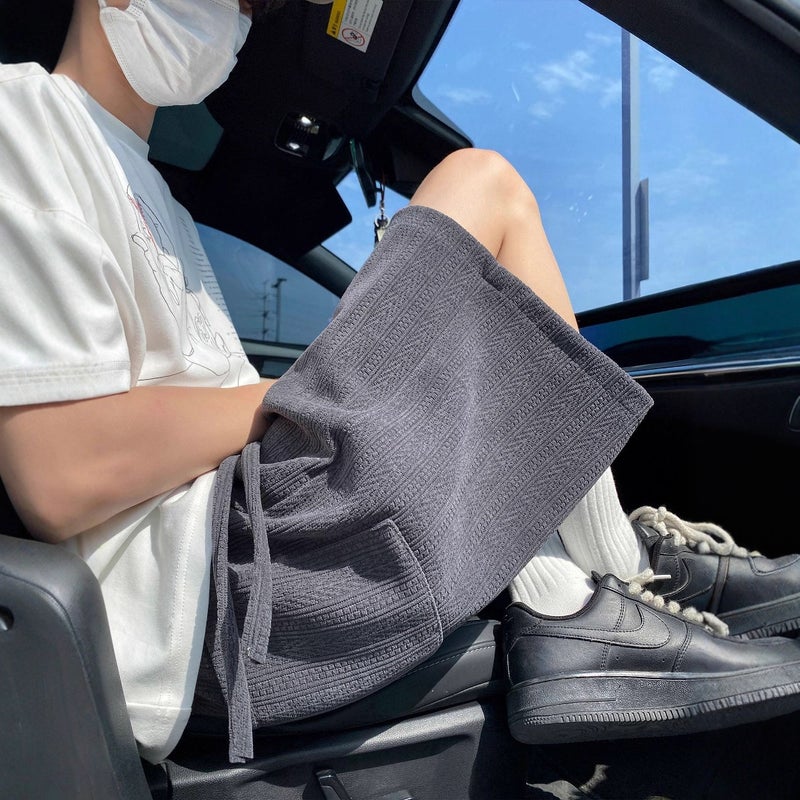 Men's Casual Shorts 5-Point Length with Jacquard Pattern - Image 2
