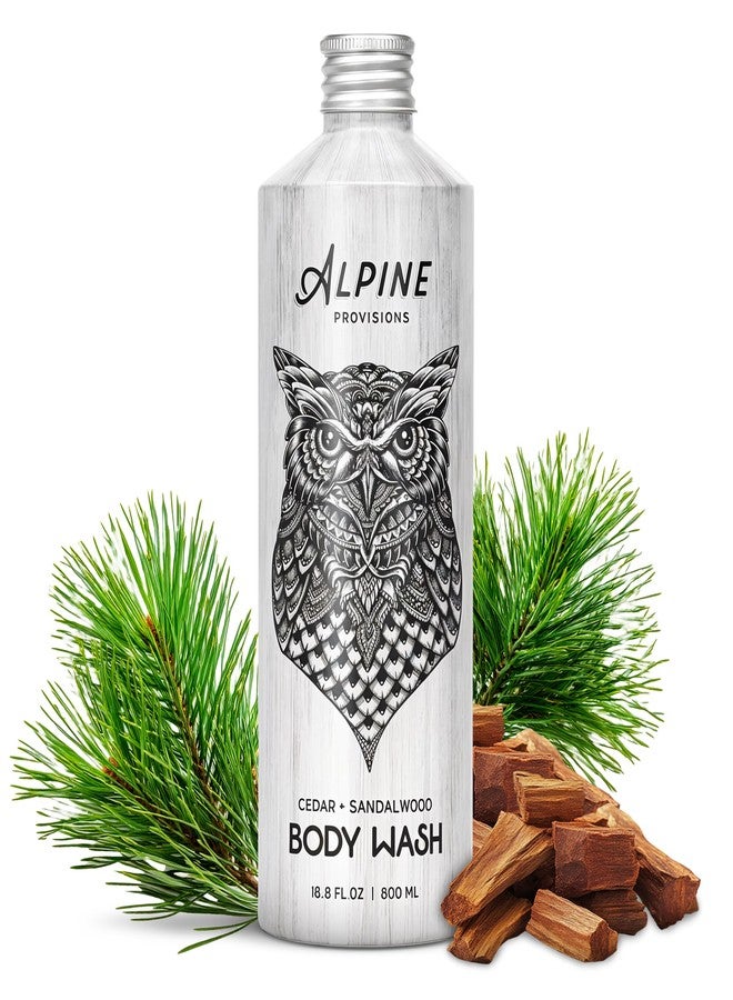 Alpine Provisions Natural & Organic Body Wash with Cedar & Sandalwood – Moisturizing Body Wash with Aloe Vera, Coconut Oil & Essential Oils – Vegan, Sulfate-Free, Plastic-Free – 16.9 fl oz - Image 1