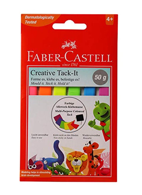 Faber Castel-Adhesive Creative Tack-It Tape, 50 G, Multicolor