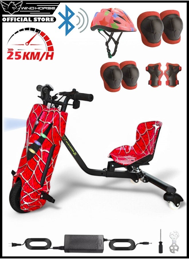 Wind Horse Electric Stunt Drifting Scooter for Kids and Adults – 250W Brushless Motor, 36V 4Ah Battery, 360° Spin, Bluetooth Speaker, Adjustable Frame, 3-Speed Modes, Steel Alloy Body, Protective Gear Included  - Image 1