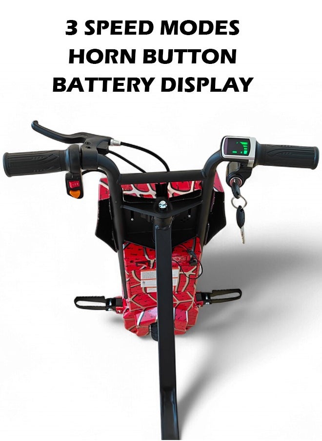 Wind Horse Electric Stunt Drifting Scooter for Kids and Adults – 250W Brushless Motor, 36V 4Ah Battery, 360° Spin, Bluetooth Speaker, Adjustable Frame, 3-Speed Modes, Steel Alloy Body, Protective Gear Included  - Image 5