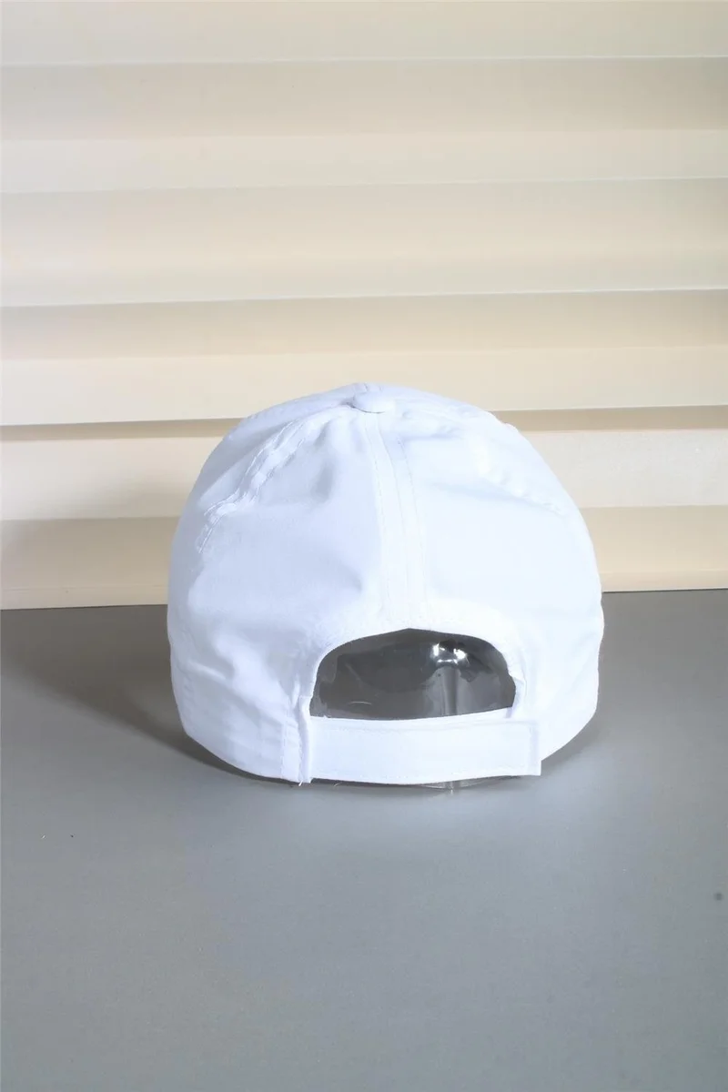 Cappello White Sports Hat Unisex Adjustable Velcro Back 24SAPKADUZ