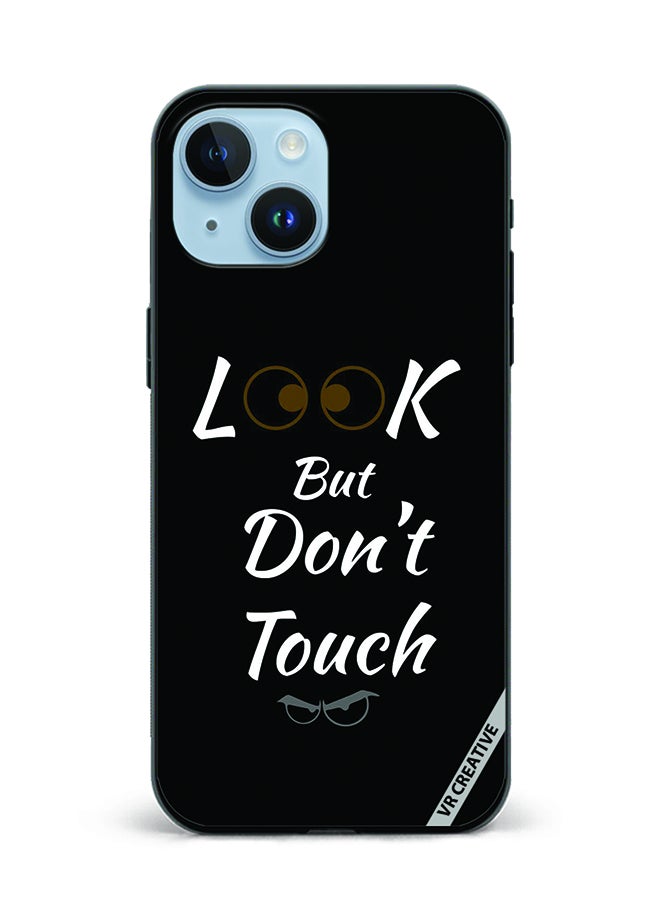 VR CREATIVE Protective Case Cover For Apple iPhone 15 Look But Don't Touch Design Multicolour - Image 1