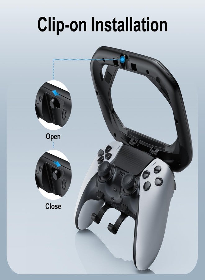 هونكام عجلة قيادة HONCAM لأجهزة تحكم PS5/PS5 Elite، ملحق طاولة عجلة القيادة مع 4 أكواب شفط لجهاز تحكم بلاي ستيشن 5 Dualsense، ملحقات بلاي ستيشن 5، ثبات مُحسّن لتجربة لعب غامرة - Image 5