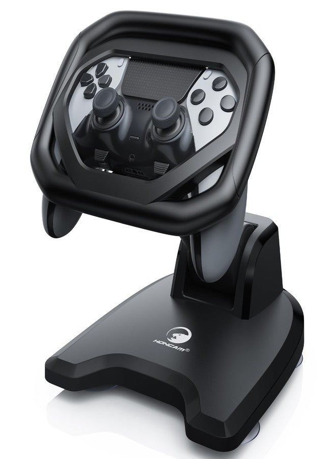 هونكام عجلة قيادة HONCAM لأجهزة تحكم PS5/PS5 Elite، ملحق طاولة عجلة القيادة مع 4 أكواب شفط لجهاز تحكم بلاي ستيشن 5 Dualsense، ملحقات بلاي ستيشن 5، ثبات مُحسّن لتجربة لعب غامرة - Image 1
