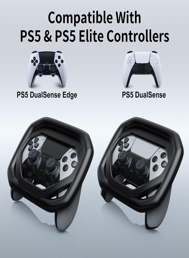 هونكام عجلة قيادة HONCAM لأجهزة تحكم PS5/PS5 Elite، ملحق طاولة عجلة القيادة مع 4 أكواب شفط لجهاز تحكم بلاي ستيشن 5 Dualsense، ملحقات بلاي ستيشن 5، ثبات مُحسّن لتجربة لعب غامرة - Image 2