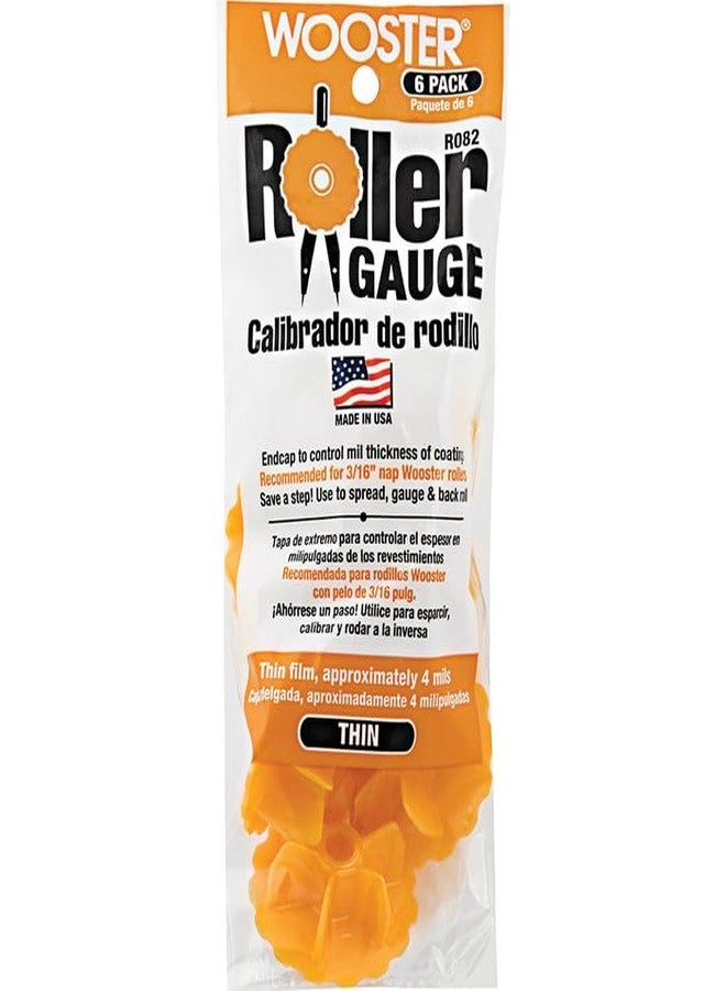 Wooster 6-Pack of 3/16” Thin Wooster R082 Roller Gauges Yellow Roller Gauge, 6-Pack - Image 1