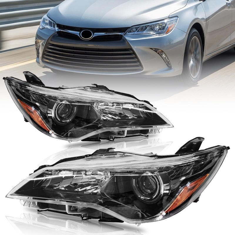 Kspeed Black Headlights Assembly for 2015 2016 2017 Toyota Camry Headlamp Set WHousing LeftRight Side