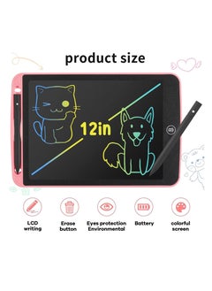 PAMEER 12 inch LCD Writing Tablet Electronic Digital Doodle Board Erasable Reusable Graphic Pad for Kids Learning and Practices  - Image 3
