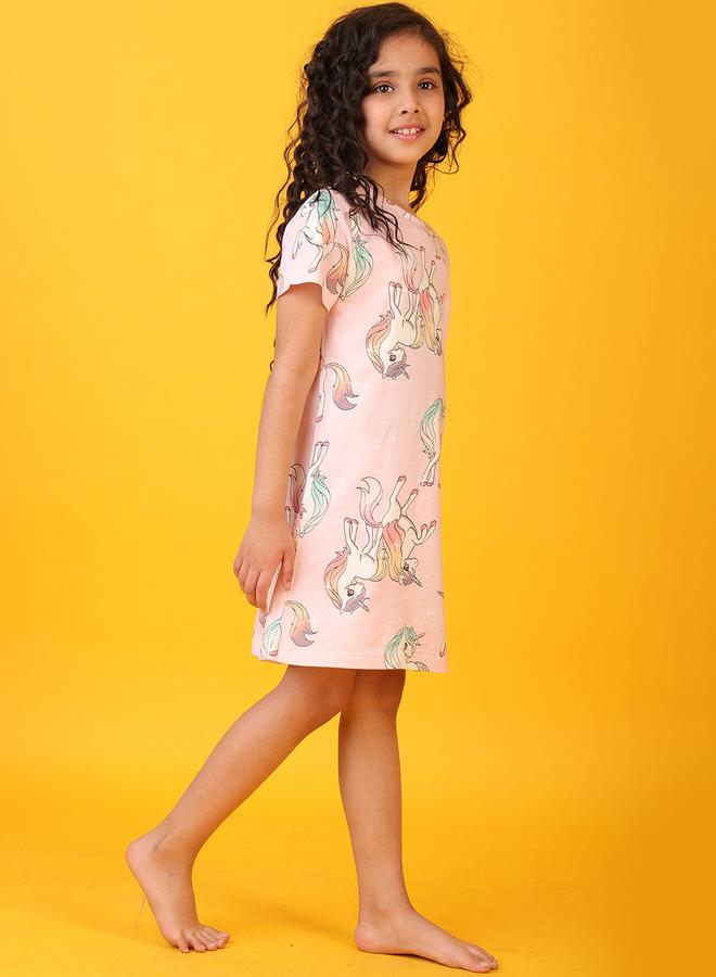 Anthrilo Unicorn Star Print Short Sleeve Nightdress - Image 4