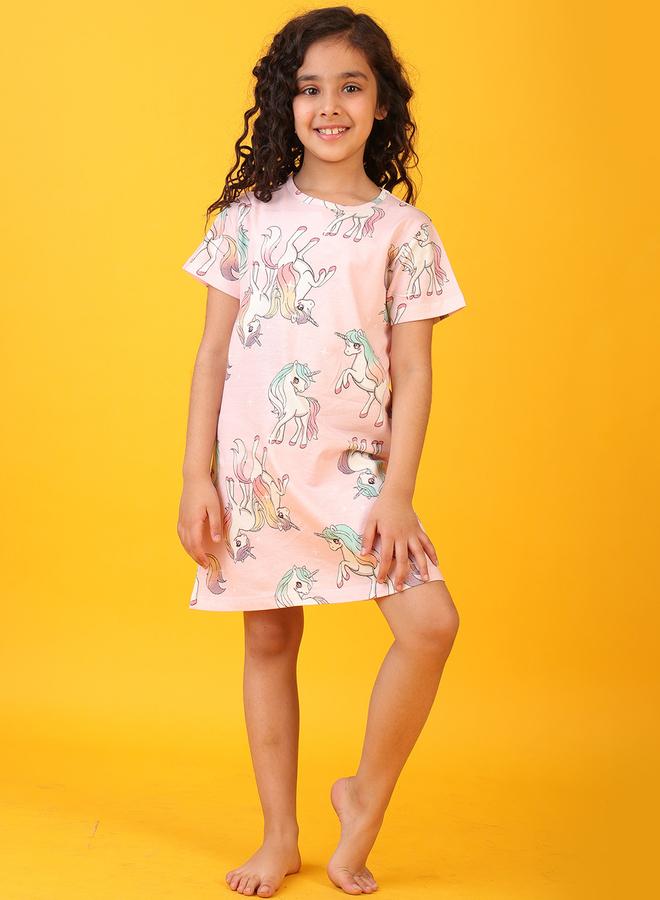 Anthrilo Unicorn Star Print Short Sleeve Nightdress - Image 1