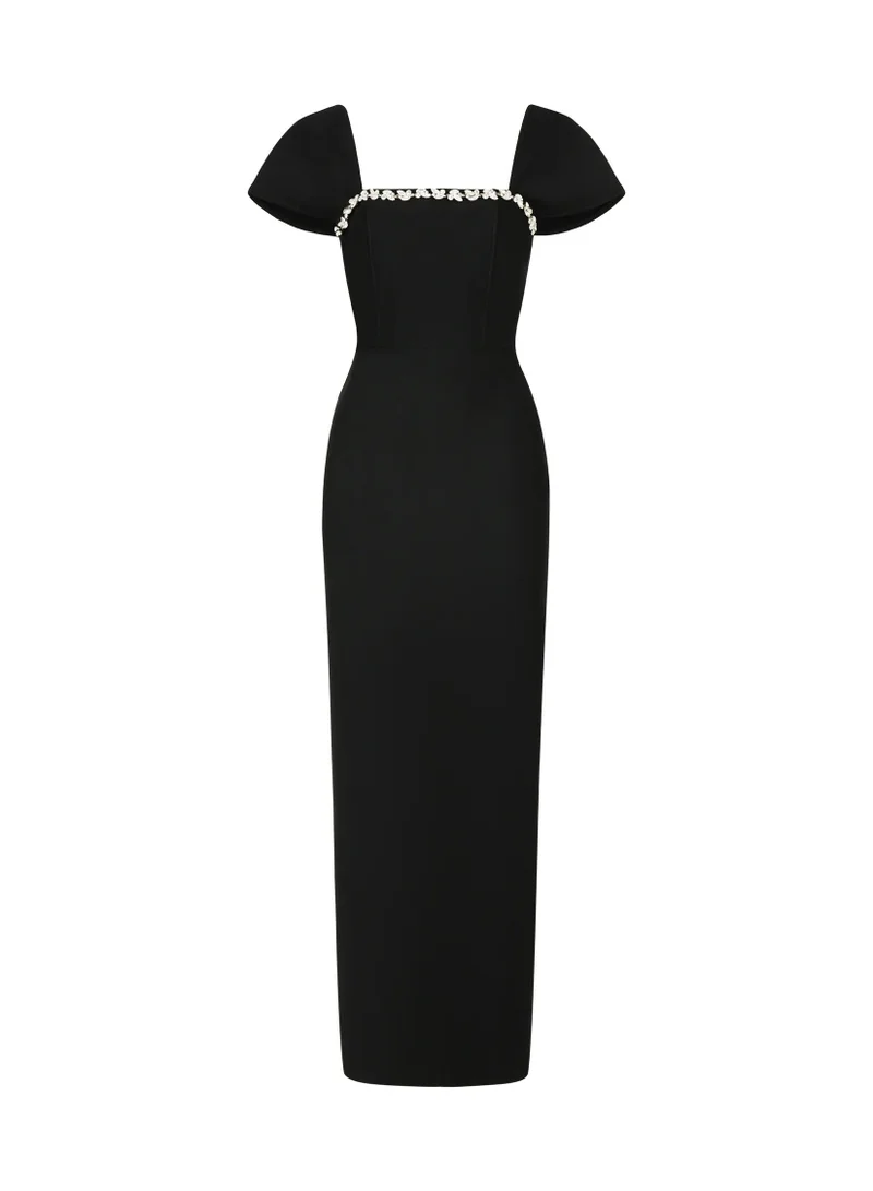 Bella Barnett Romelle Short Sleeve Diamond Bandage Maxi Dress