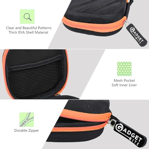 GadgetBite Earphone Carrying EVA Case for Earphones, Headset, Pen Drives, SD Cards - (Carry case only) (Orange) - Image 5
